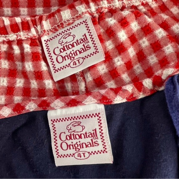Cottontail Originals Girls Gingham Wrap Halter Top Crop Pants USA Vintage 4T - Picture 11 of 14